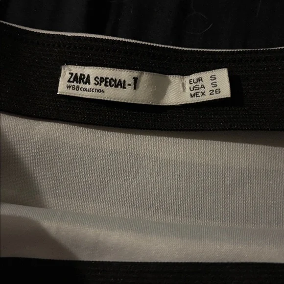 Zara Monochrome Striped Skirt - Picture 2 of 3